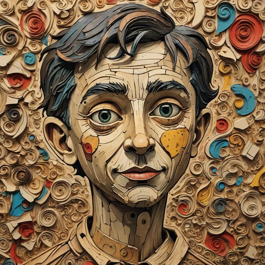 Surreal Composition: Sculptural Illustration in Hyperrealist...