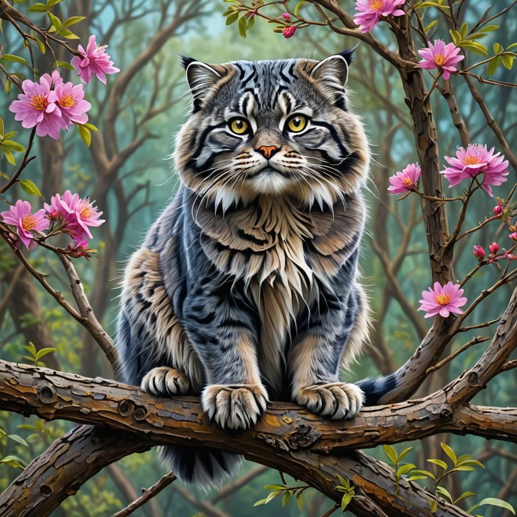 SVANA, the beautiful Pallas Cat just chilling