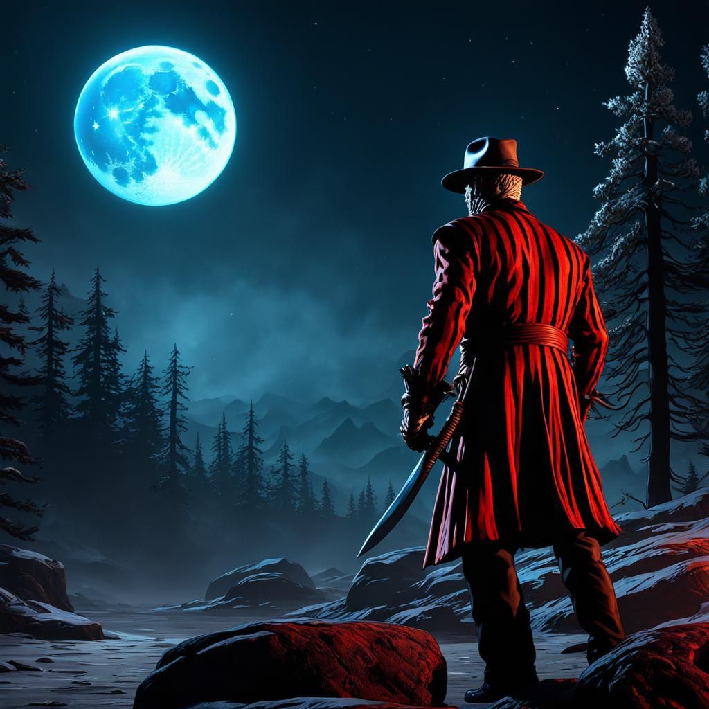 Freddy Krueger Howling: Detailed Matte Painting