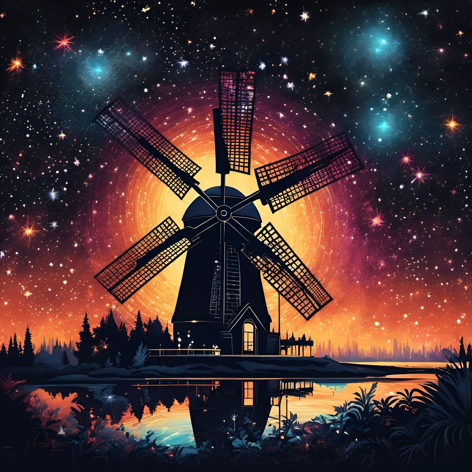 Old fashioned windmill