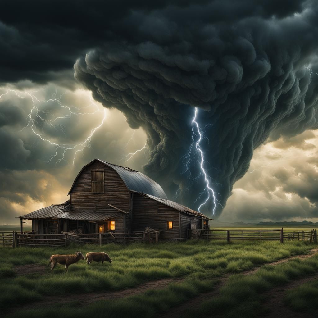 Dramatic Tornadoes Unleash Fury on Farm
