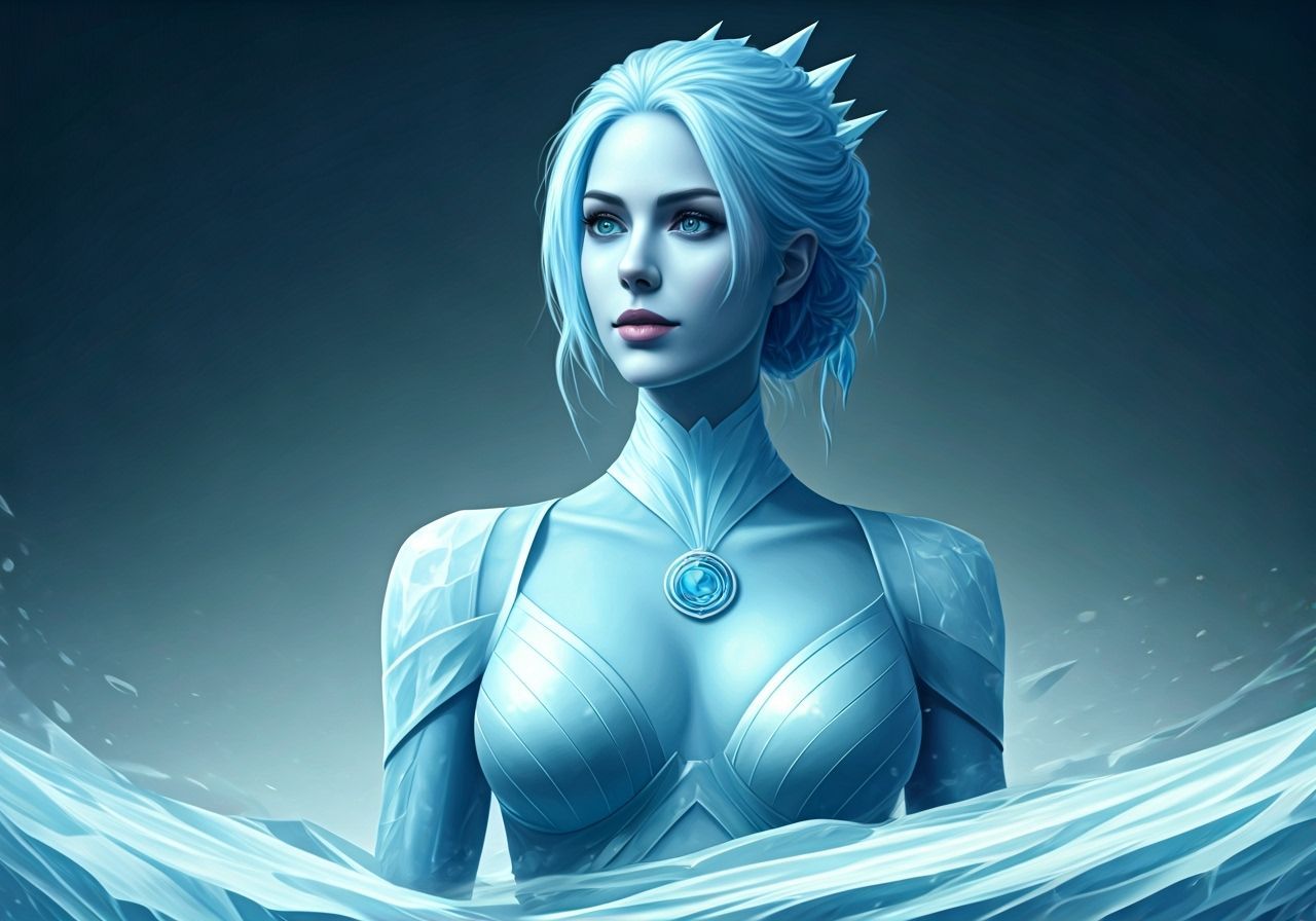 Attractive Ice Elemental Lady