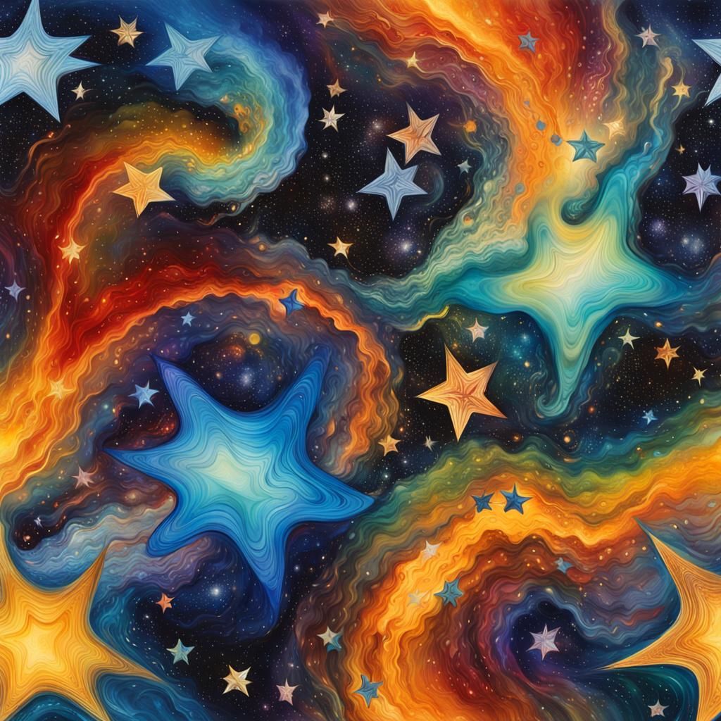 Opalescent Stars in an Interstellar Plasma Maelstrom