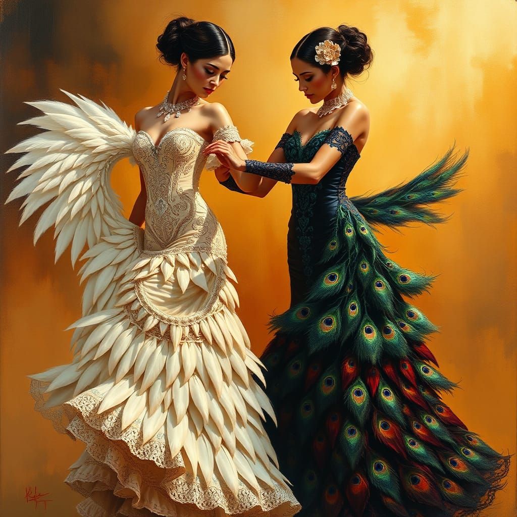 Two Women flamenco dancers