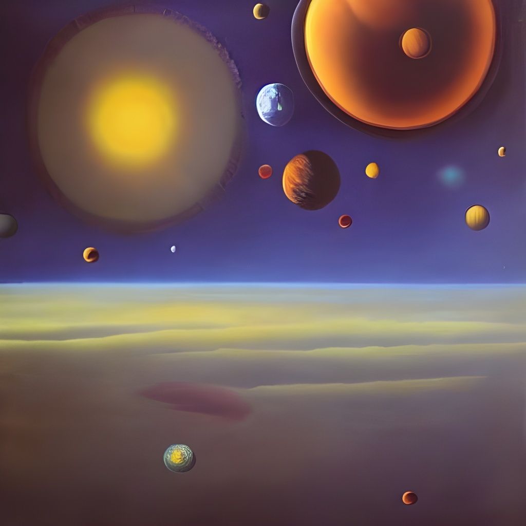 Surreal Outer Space Melting Canvas Art