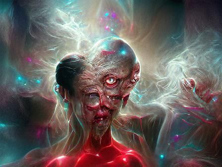 Sinister Stone: Stressful Burden in Mixed Media Art