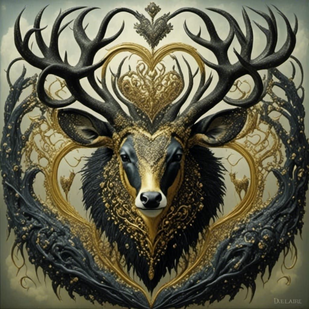 Stag Heart with Spider and Golden Emperor Elements