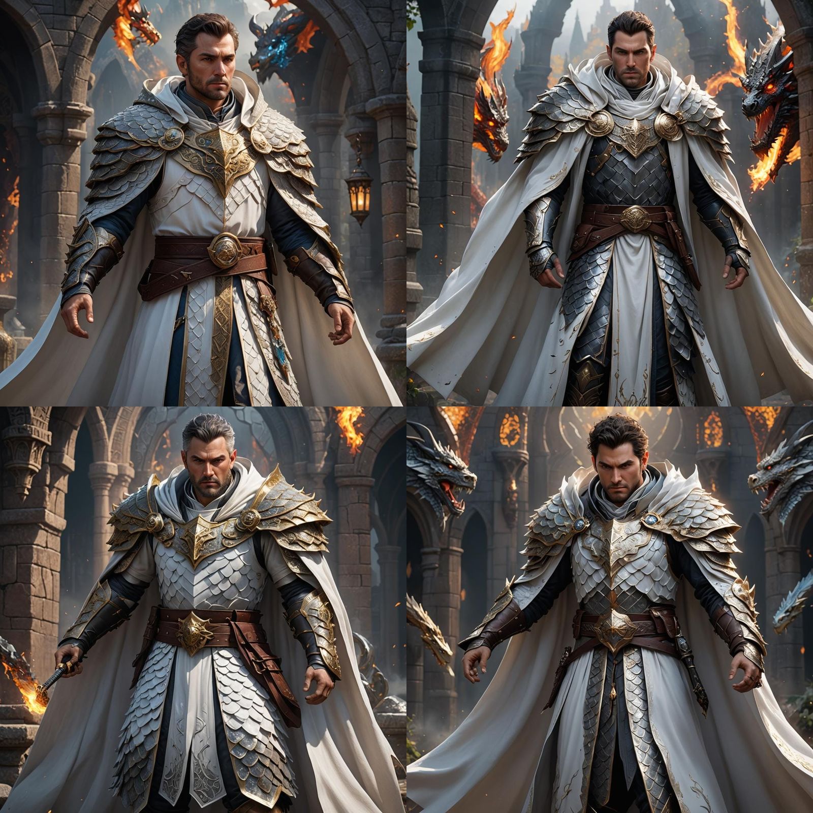 Fantasy Cleric in Dragon Scale Cloak