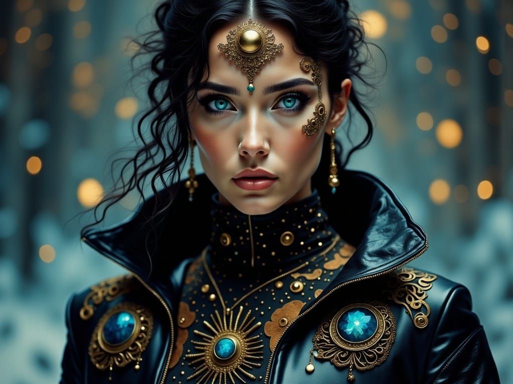 Luxurious Regal Woman in High-Fashion Digital Art