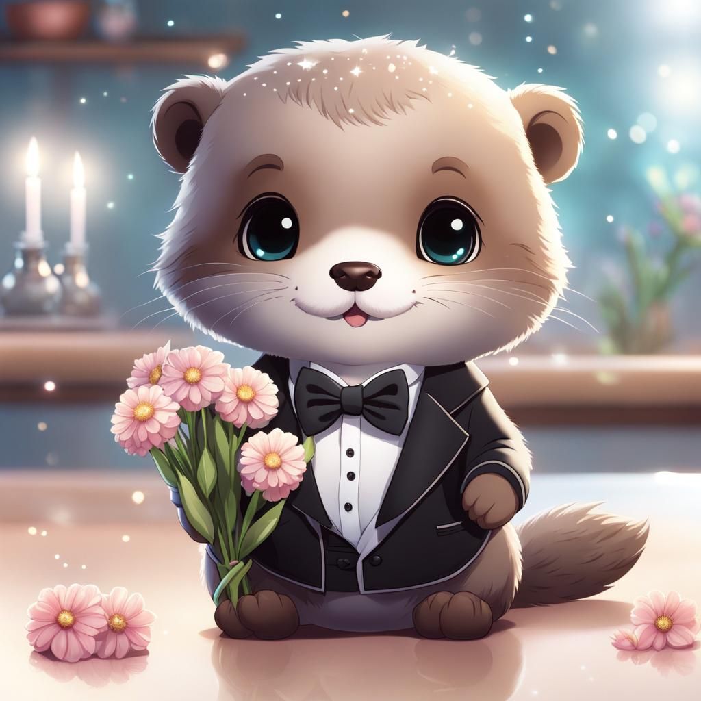 Otter in a tux