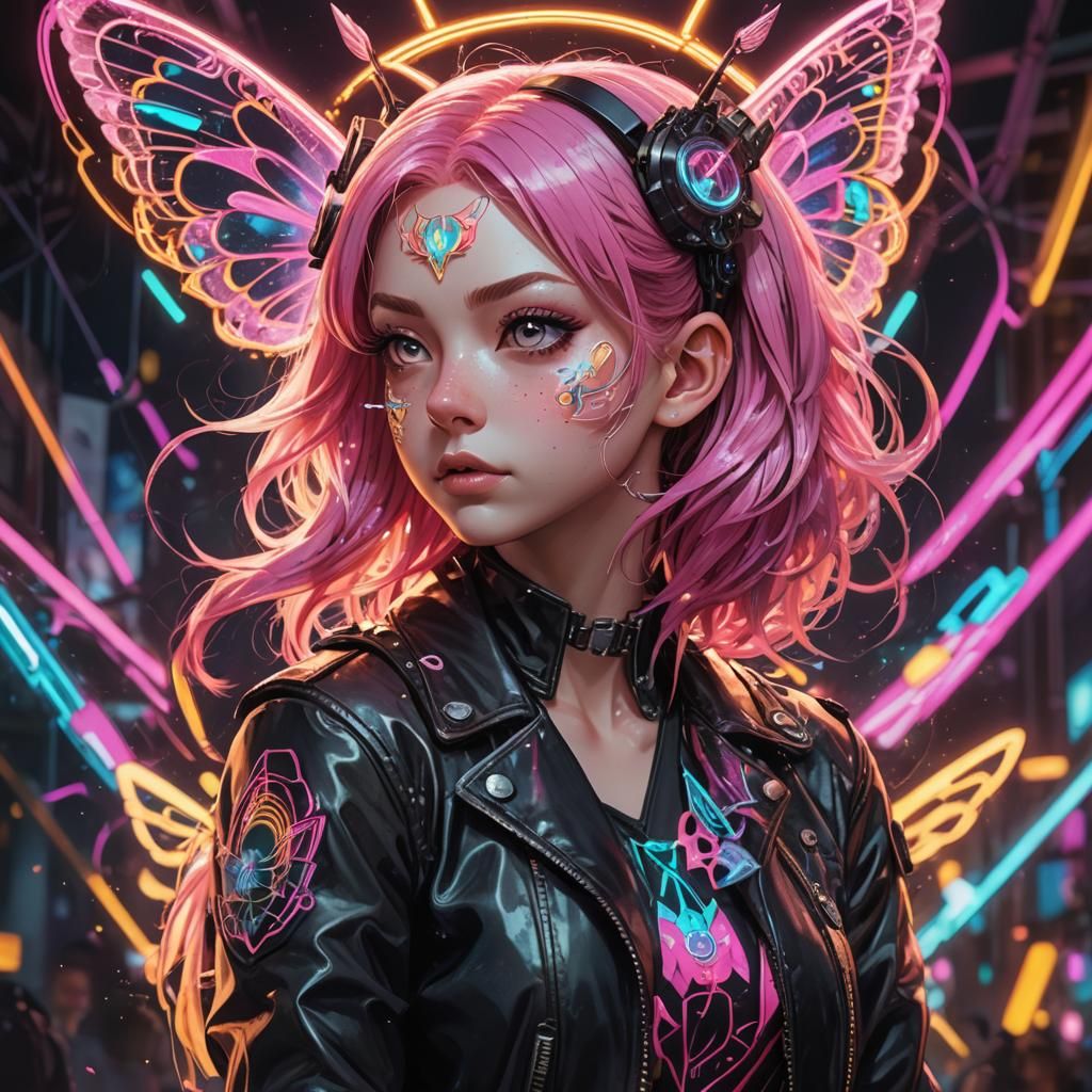 pink haired star butterfly