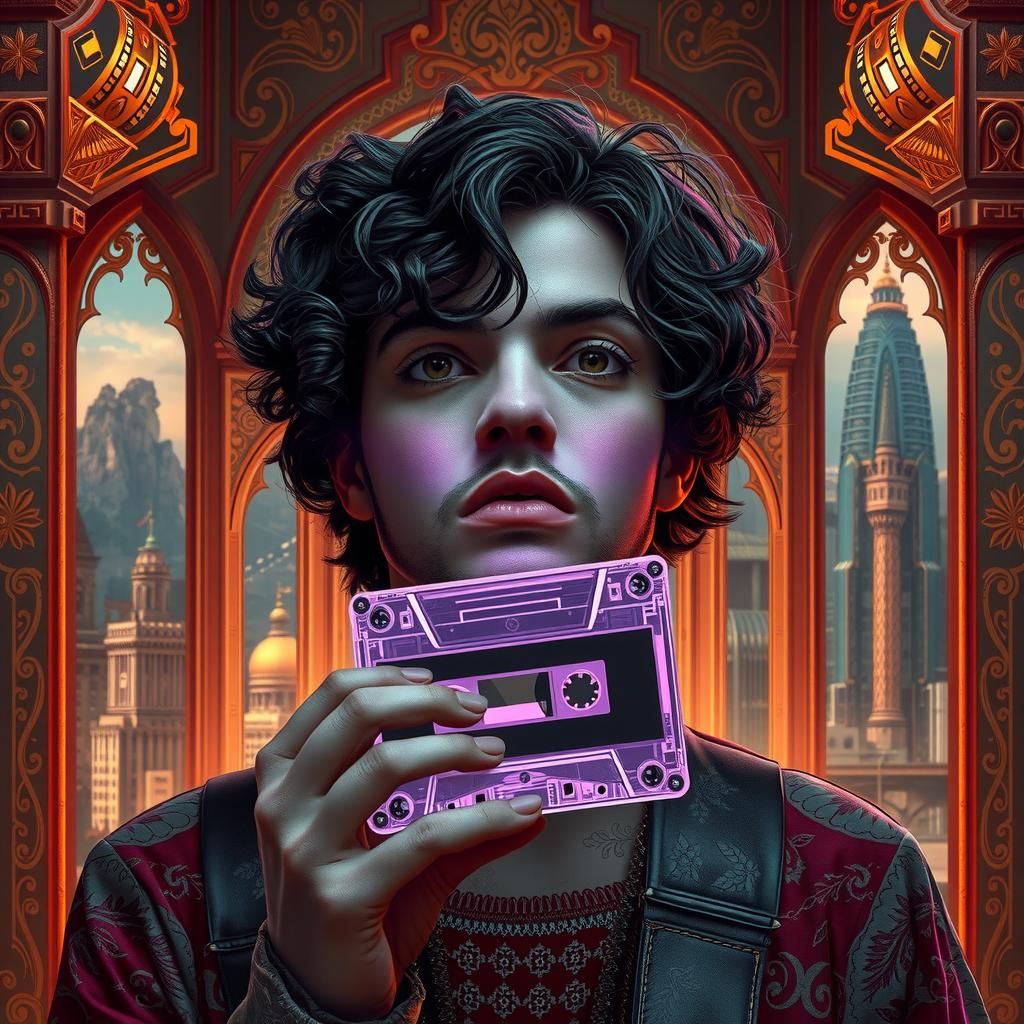 Still Woozy: Futuristic Art Nouveau Portrait