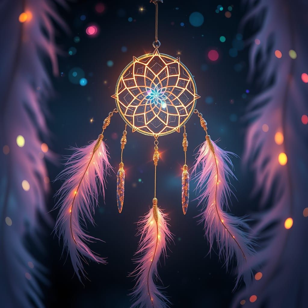 Dreamcatcher Starlight Illuminates Ethereal Nightlight
