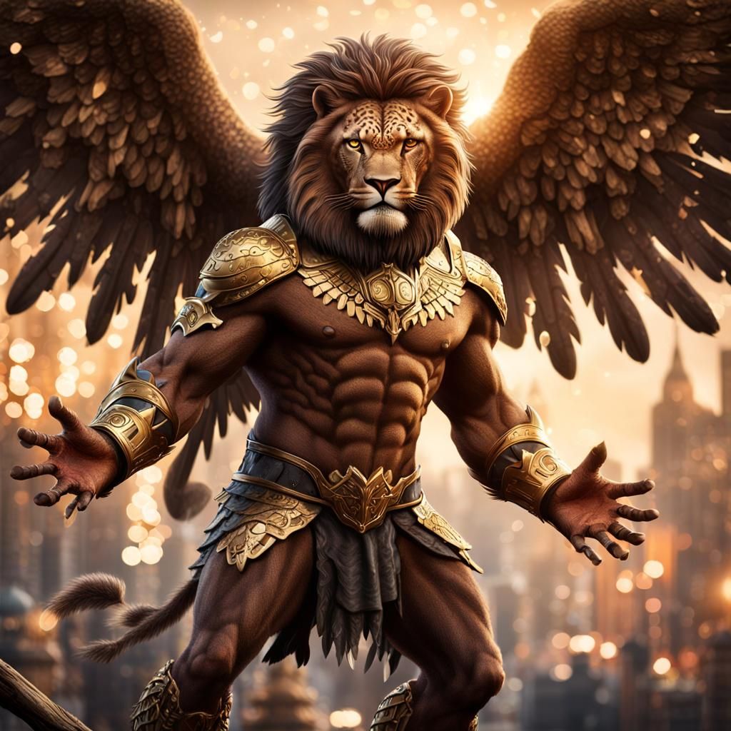 Prince with Griffin Wings and Leopard Head