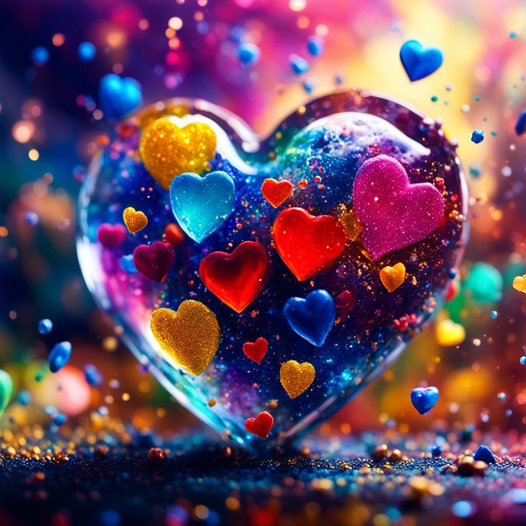 Glittering Heart in Neo-Impressionist Expressionism