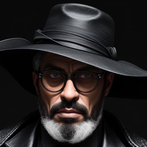 Mysterious Gentleman in High Contrast Portrait