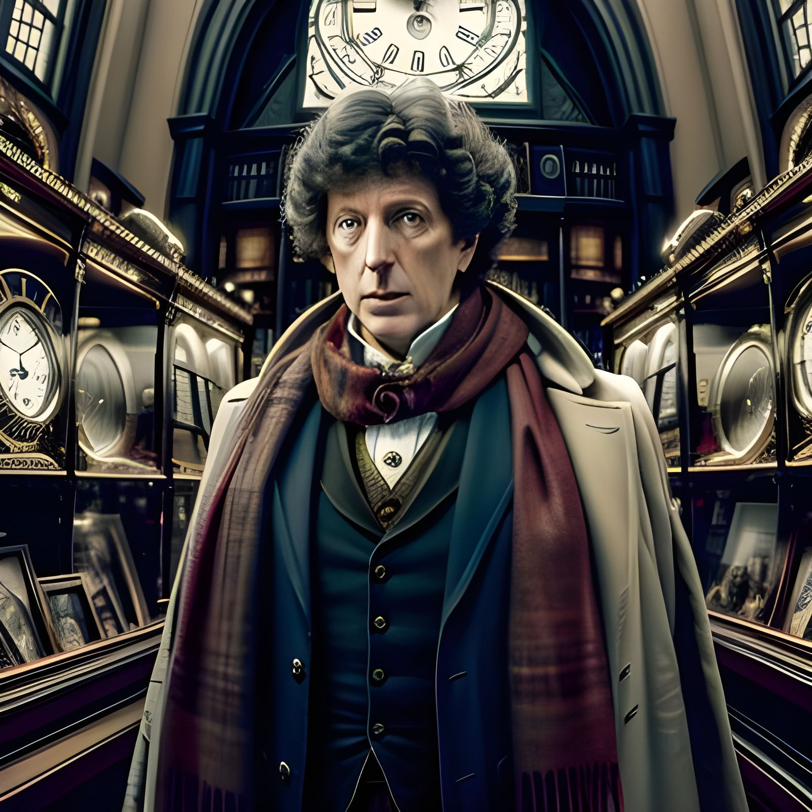 Doctor Who in a Victorian Clock Shop