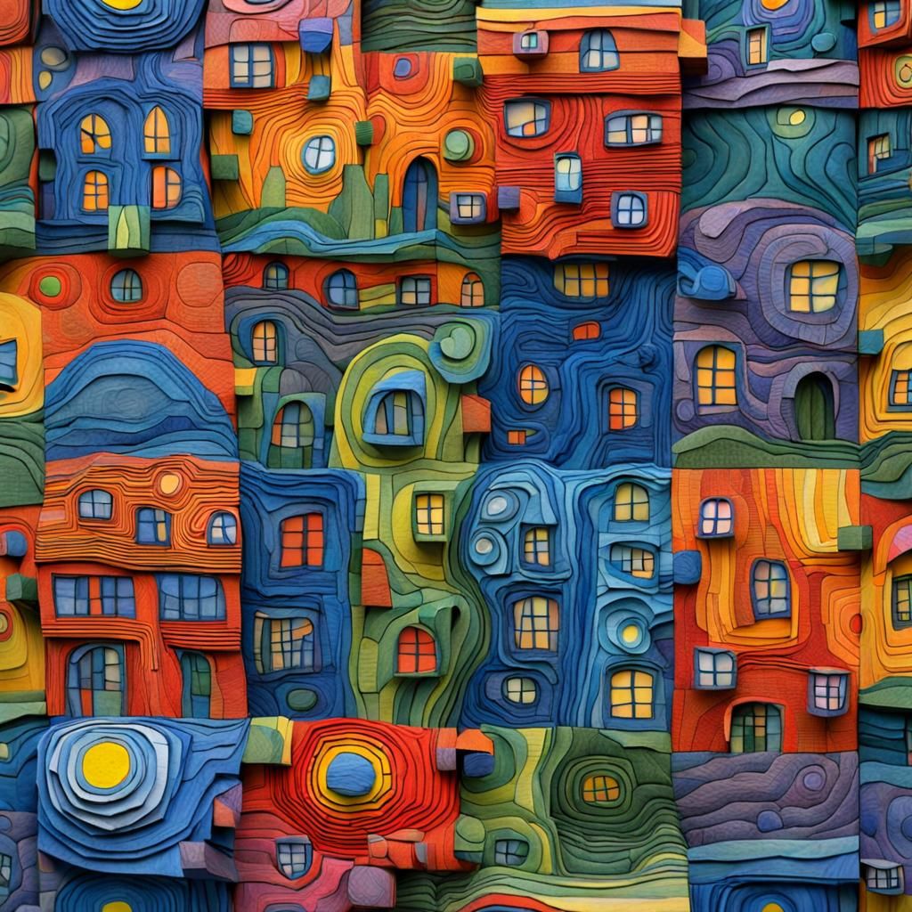 Origami Paper Folds in Papercraft Style