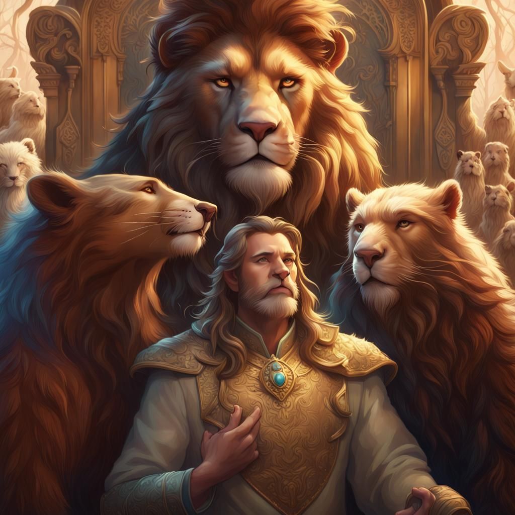 Aslan Crowns Mr. Beaver in Narnia: Artstation Portrait