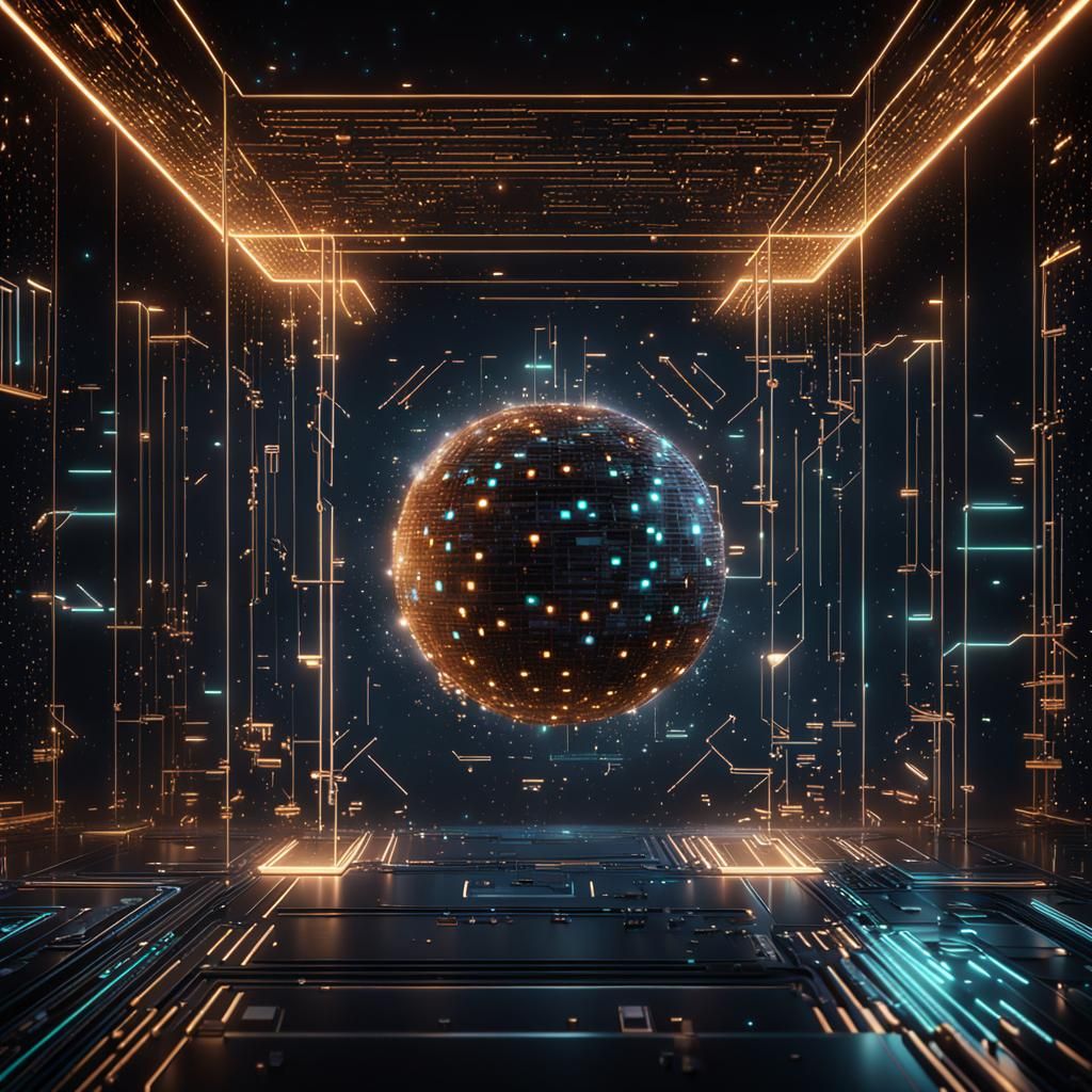 Futuristic AI Generates Code: 3D Matte Painting