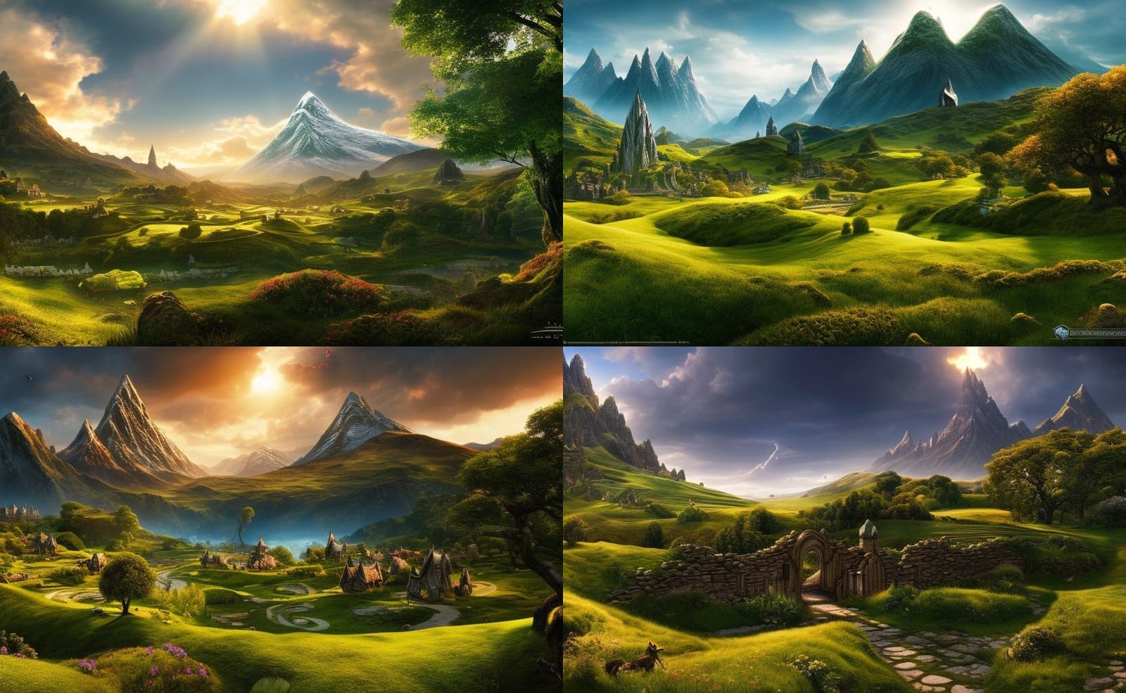 LOTR's The Shire: Hyperdetailed Fantasy Landscape