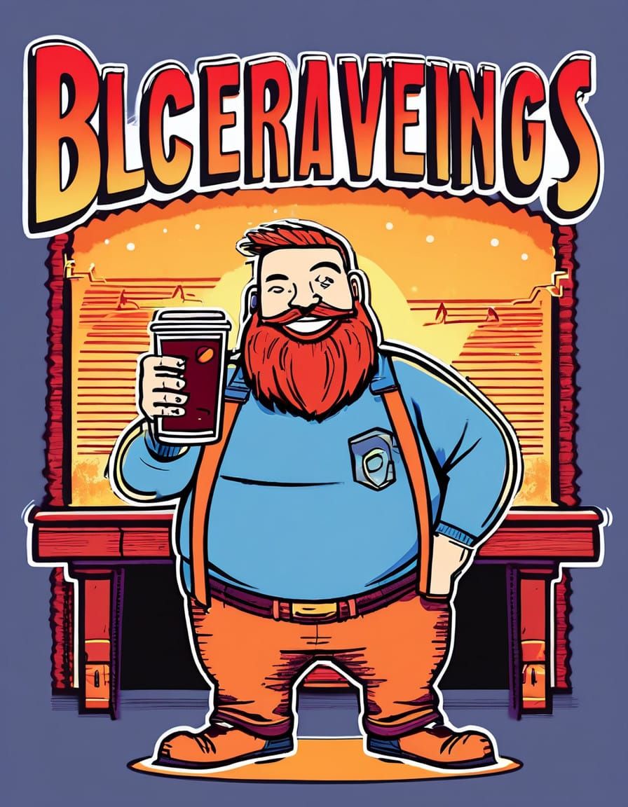 Man in Bold Graphic T-Shirt Against Gradient Background