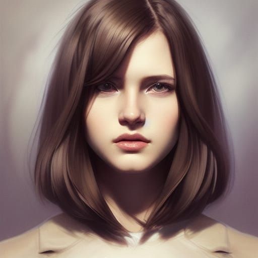 Woman in Military Uniform, Detailed Portrait