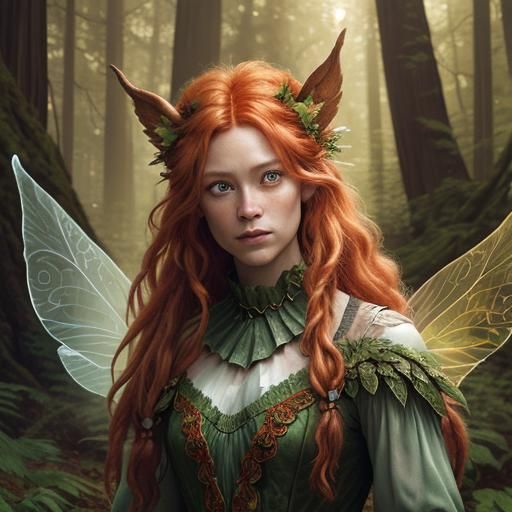 Forest Fairy Centaur in Dark Fantasy Style