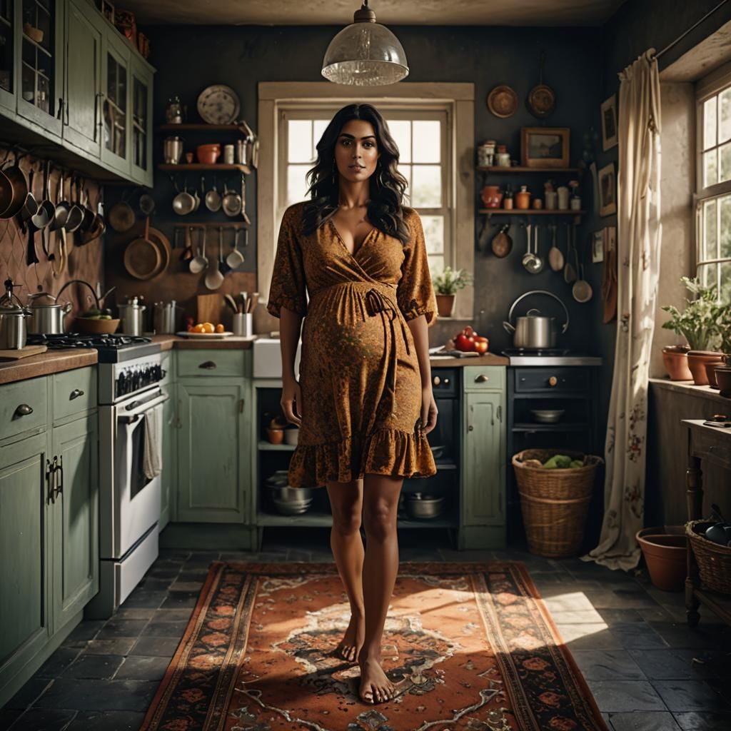Barefoot and pregnant in the kitchen - Portuguese version I