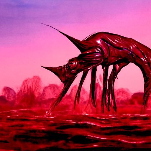 Alien Aquatic Predator in Wayne Barlowe Style