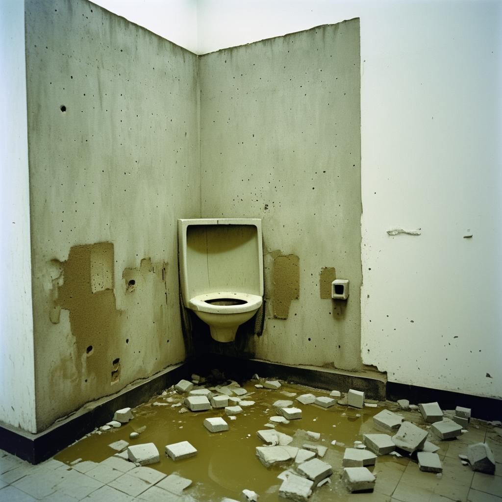 Duchamp's Fountain in Soviet Brutalist Style