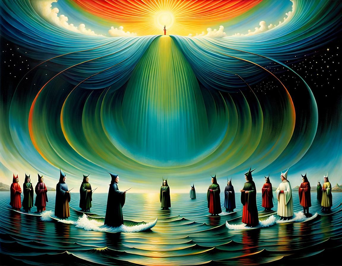 Surreal Voices Painting in Imperial Colors