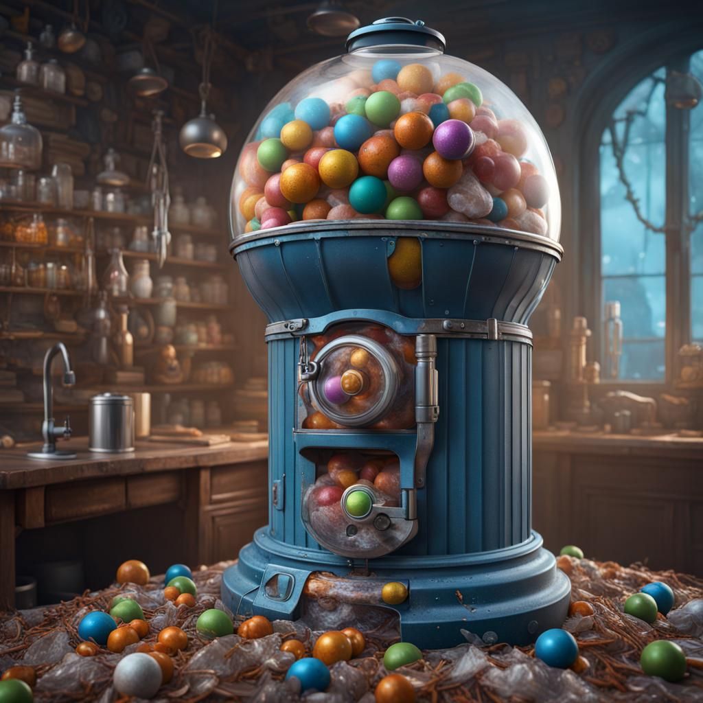 Gumball Machine Inspired Garbage Disposal Unit