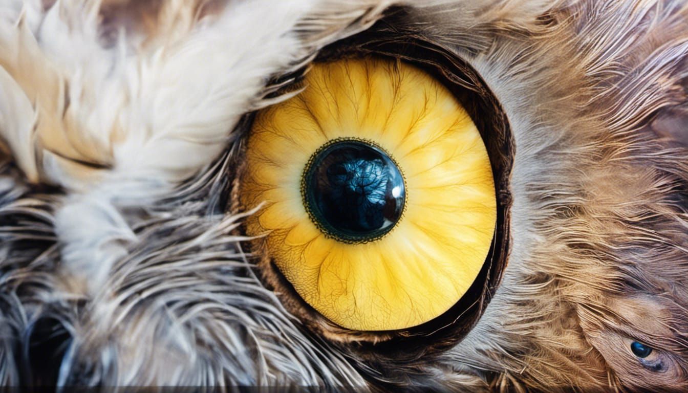 Great Horned Owl Eye ( created with my photo)