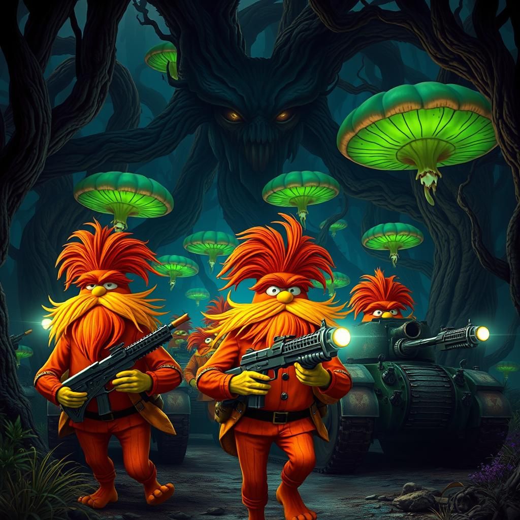 Lorax Warriors March Through Truffula Forest