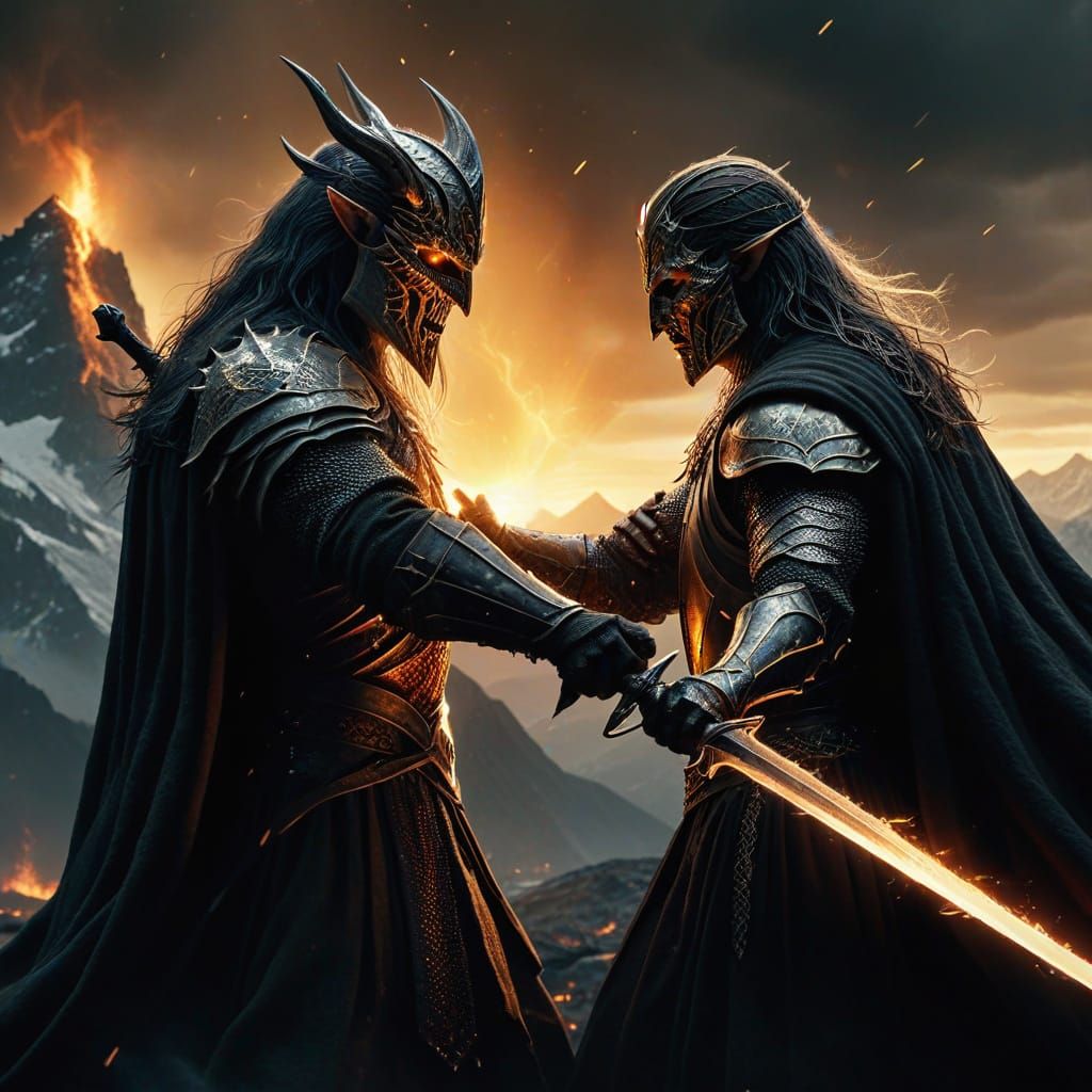 Epic Battle of Light and Shadow