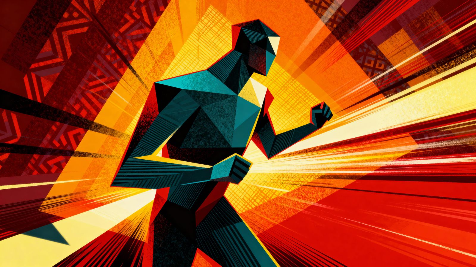 Abstract Cityscape in the Style of Dan Mumford