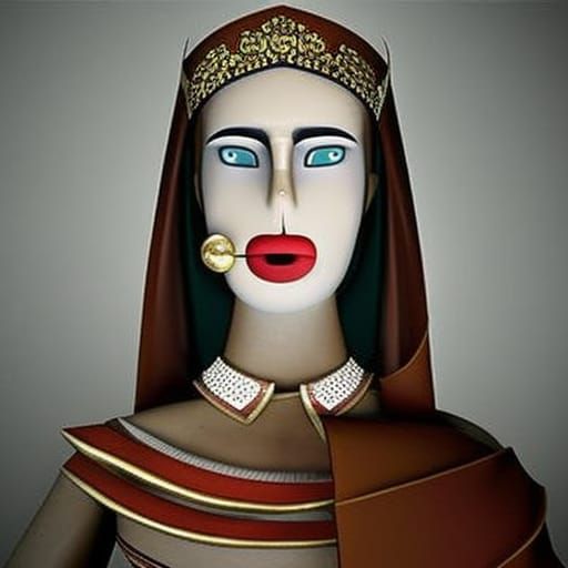 Contemplative Portrait: Biting Lower Lip