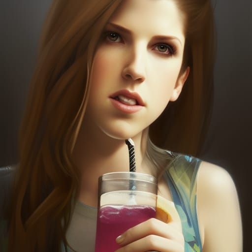 Anna Kendrick Portrait in Artgerm Style