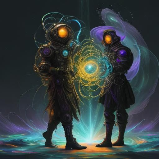 Surreal Wormhole in Deep Space with Neon Colors