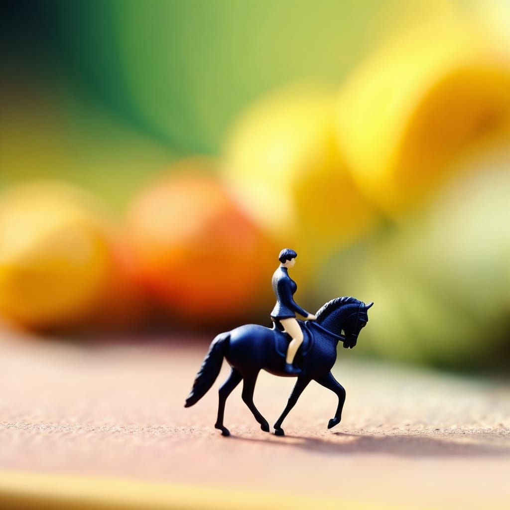 Abstract Bodyscape in Miniature Tilt-Shift Style