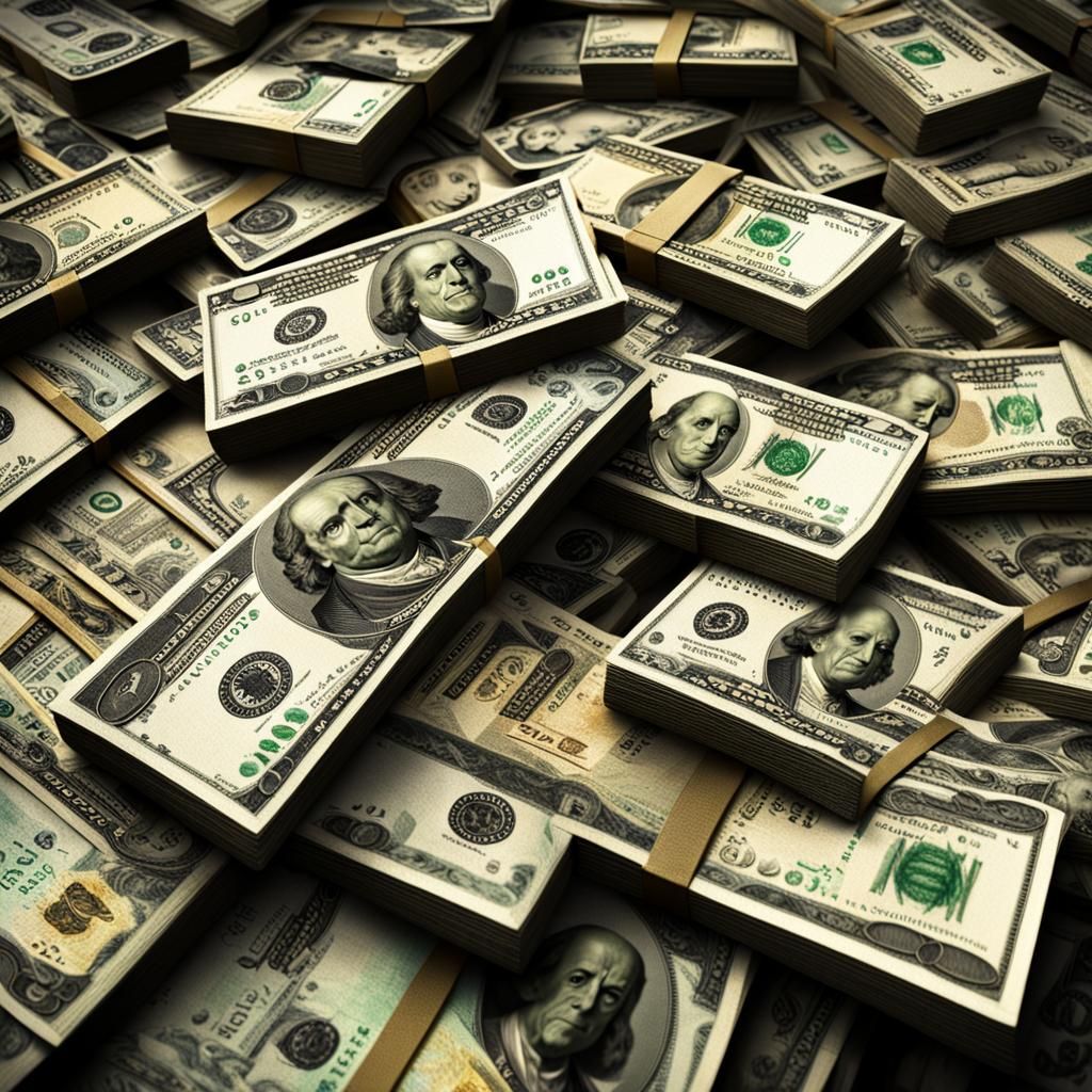 Hyperrealistic Close-Up of Money in High Definition