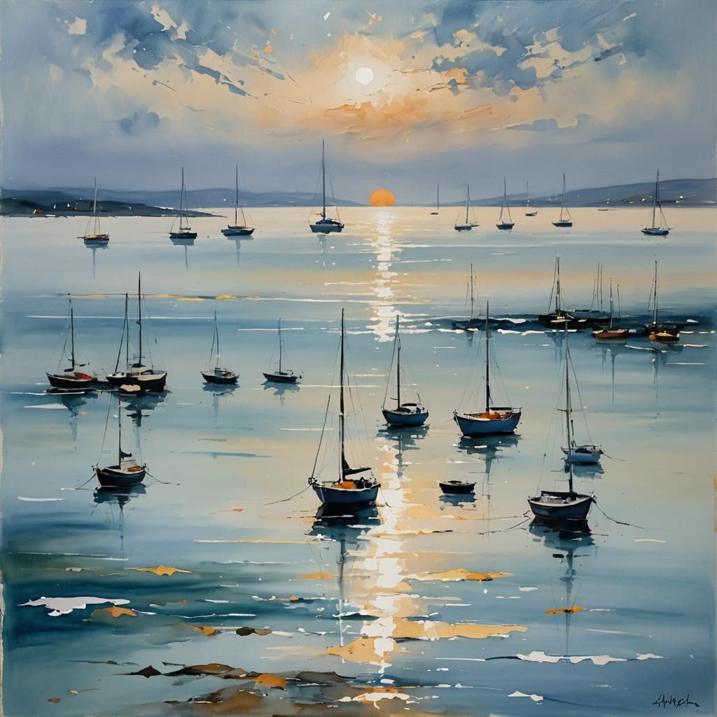 Tranquil Abstract Seascape at Twilight