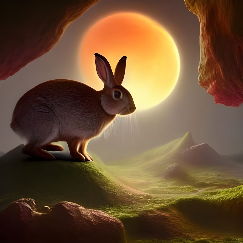 Rabbit Inside Glass Earth