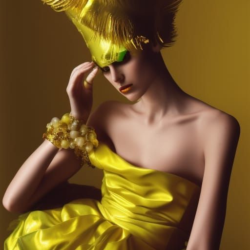 Vogue Cover: Model in Baroque-Inspired Gown