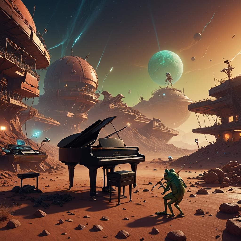 Frogs and Swordfish Martian Football Game