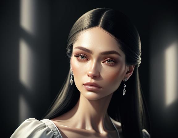 Photorealistic Woman Portrait in Soft Daylight