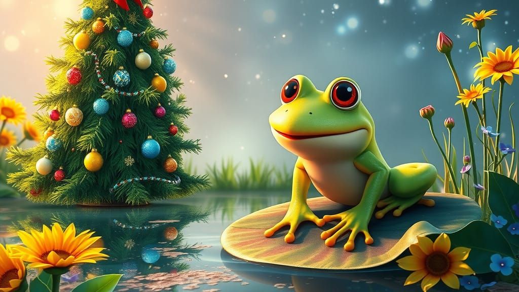 Majestic Christmas Tree in Whimsical Wonderland