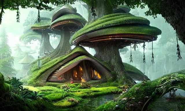 Fairytale Treehouse Village: Organic Architecture in Lush Fo...