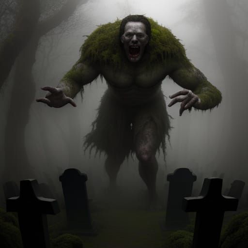 Ethereal Horror Scene in Dark Fantasy Style